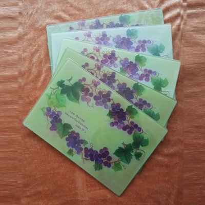 Herramienta de cocina de todas las estaciones tabla de corte de vidrio templado personalizada para verduras y queso