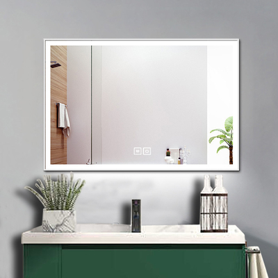 Tamaño personalizado LED Touch Bevelled Smart Fitness Baño espejo retroiluminado para maquillaje de salón
