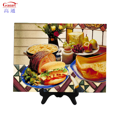 Estilo de diseño Glam Transparente Tabla de corte de vidrio templado para queso navideño