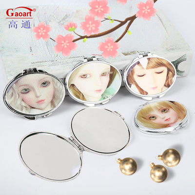 Compacto portátil mini espejo de maquillaje para vestir y maquillaje conveniente