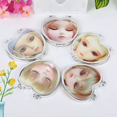 Compacto portátil mini espejo de maquillaje para vestir y maquillaje conveniente
