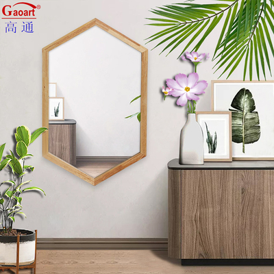 Tamaño personalizado Marco de madera Espejo de pared moderno para el baño de casa Decoración antigua