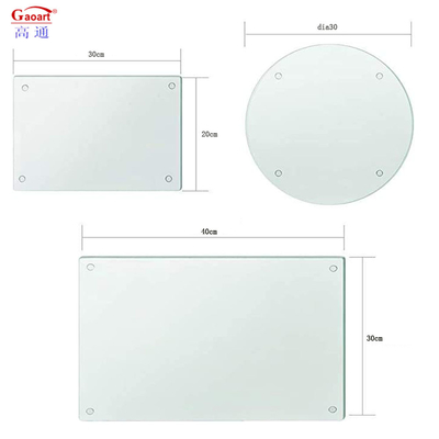 Accesorios de cocina Tabla de corte de queso de vidrio templado de vidrio templado para todas las estaciones