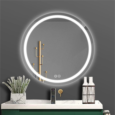 Tamaño personalizado Luz de espejo de baño LED para pared sin marco y pantalla táctil inteligente