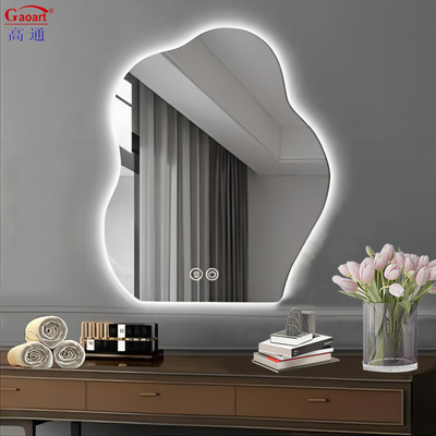 Tamaño personalizado Vidrio inteligente LED Salón pantalla táctil Espejo de baño para luz de pared LED