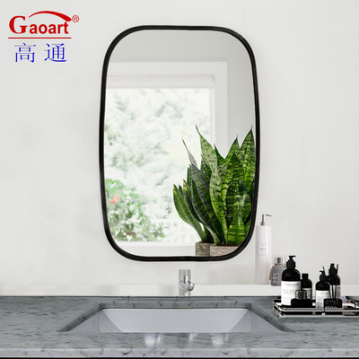 Espejo de pared para el baño Decorativo Antigua Barriga redonda Vintage Adesivo marco de plástico