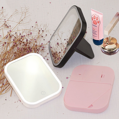 Compacto Extra LOGO El maquillaje es lindo LED vestimenta portátil de vanidad espejo cosmético de escritorio