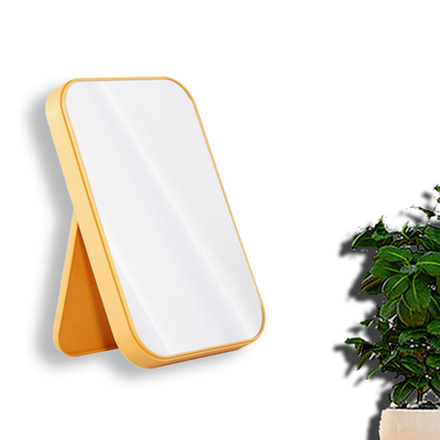 Espejo de maquillaje portátil y mesa de baño con diseño compacto