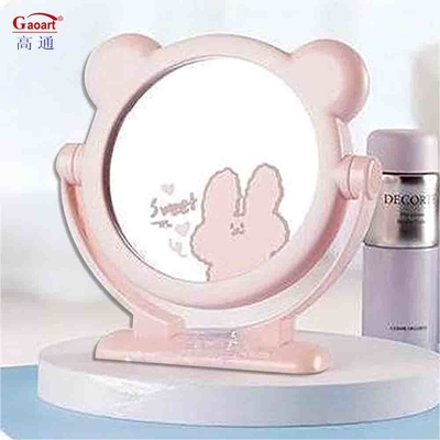 Espejo de maquillaje de mesa de vanidad moderno compacto con diseño lindo y material de vidrio 100 pcs