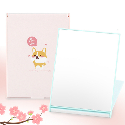 Standing Top pequeño escritorio maquillaje viajes espejo cosmético la lista de maquillaje mesa