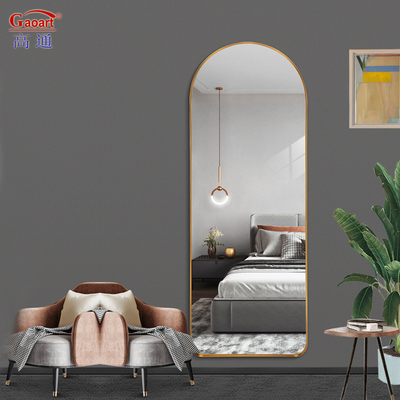 Adesivo de maquillaje de espejo de longitud de piso para sala de estar de hotel grande en diseño de estilo Morden