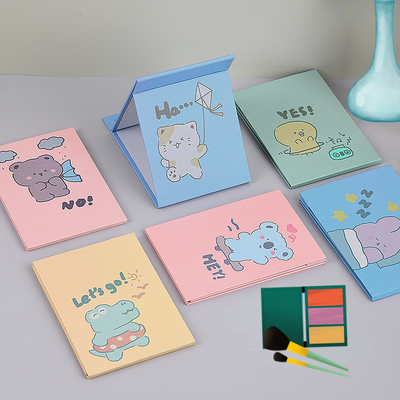 Logotipo extra Vanidad Viajes Cosméticos En forma de corazón Espejo de maquillaje con papel recubierto