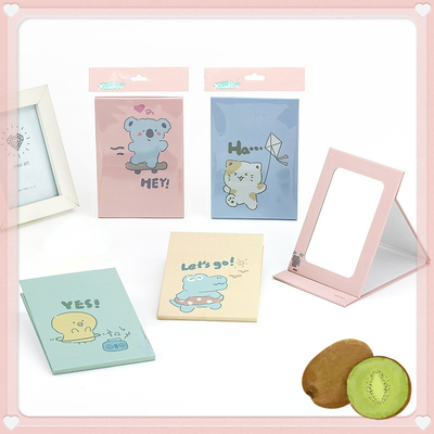Logotipo extra Vanidad Viajes Cosméticos En forma de corazón Espejo de maquillaje con papel recubierto