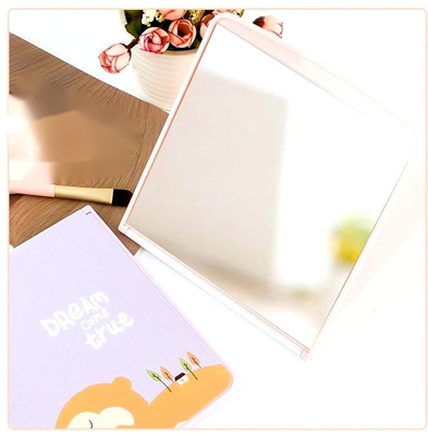 Vanidad de maquillaje plegable en forma de corazón con espejo de logotipo personalizable y compacto