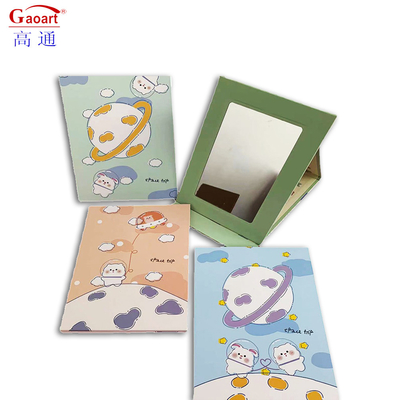 Papel revestido y espejo de vidrio La combinación ideal para un lindo espejo plegable de maquillaje