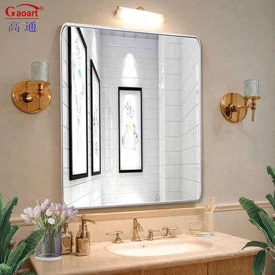 Tamaño personalizado Decoración de casa de hierro negro Espejo de marco para el baño Mural colgando mejor óvalo