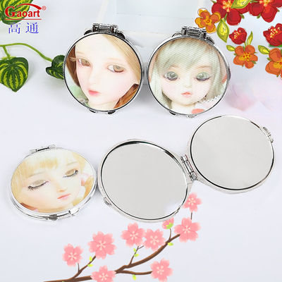 Todos los días estilo de diseño de moda pequeño plegable en forma de corazón cosmético plegable espejo de vanidad