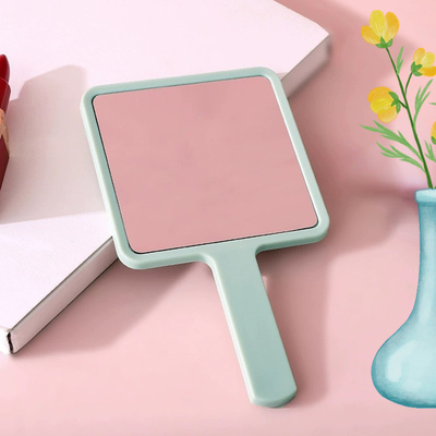 Espejo de mano cosmético de viaje personalizado con logotipo adicional y beneficios de maquillaje de estilo moderno