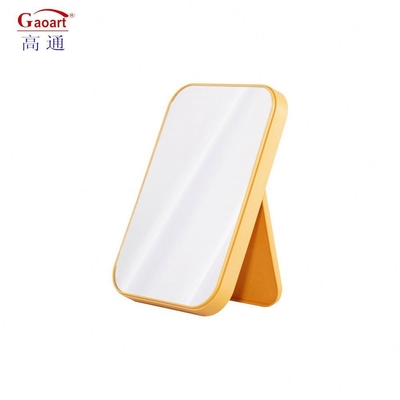 Mini círculo portátil de cuero de dama pequeño espejo de pared colgante con logotipo pequeño espejo cuadrado diseño de moda