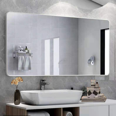 Espejo de vidrio de aleación de aluminio marco para la buena venta tamaño personalizado de baño Stand