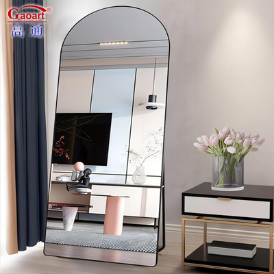 Salón de cuerpo de longitud completa Espejo de pegatina de pie para el salón en el baño Decoración de la pared