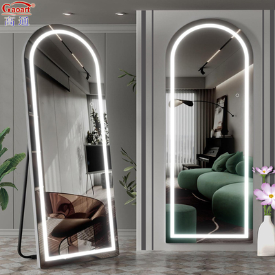 Espejo de maquillaje de mesa con luz LED
