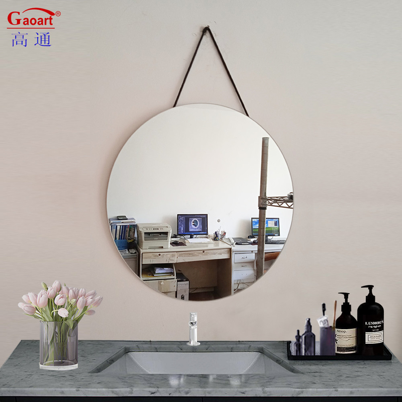Espejo de maquillaje de vidrio redondo para decoración de hoteles