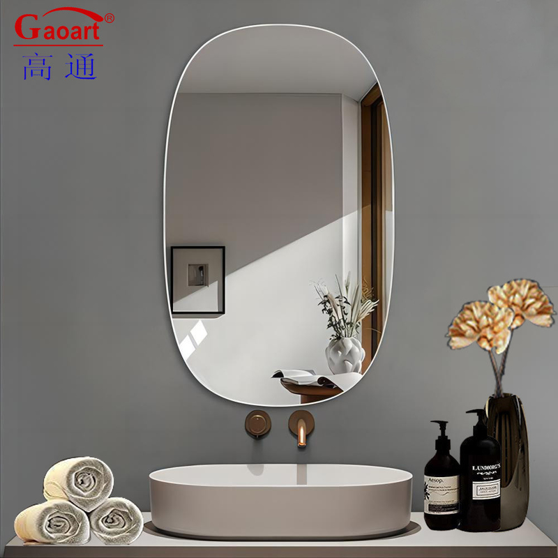 Estilo moderno Espejo de pared Oval de diseño nórdico de lujo Vidrio de gimnasio Decoración de forma para el baño