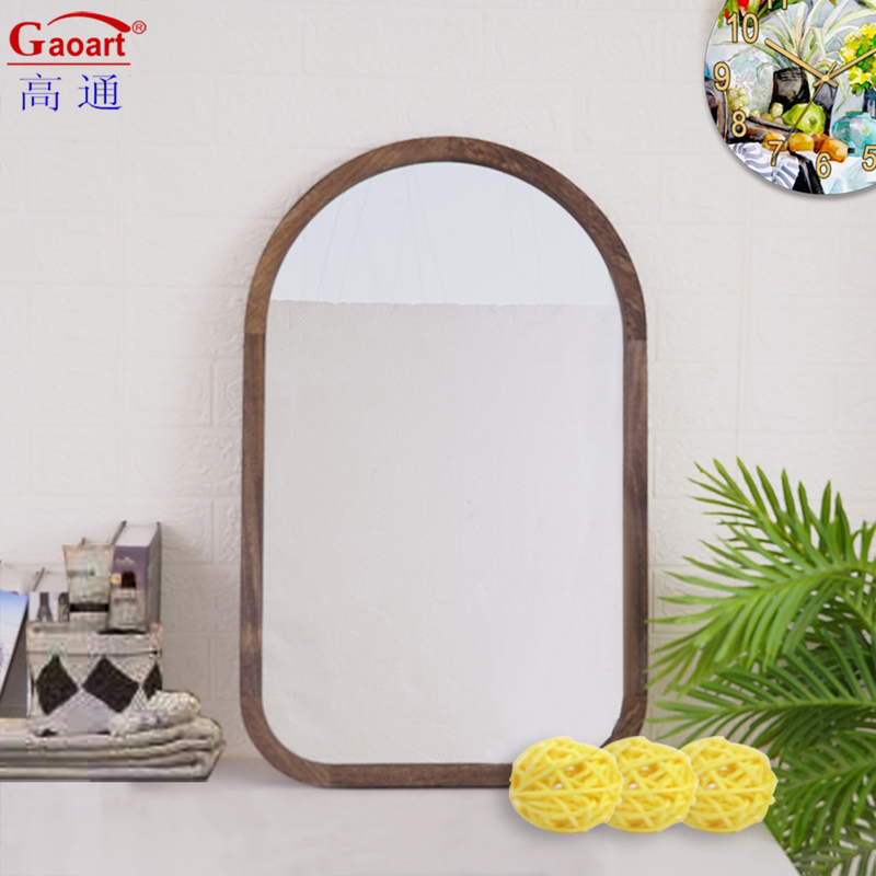 Aplicación de estilo arco moderno de longitud completa con espejo de marco de madera para la decoración del baño