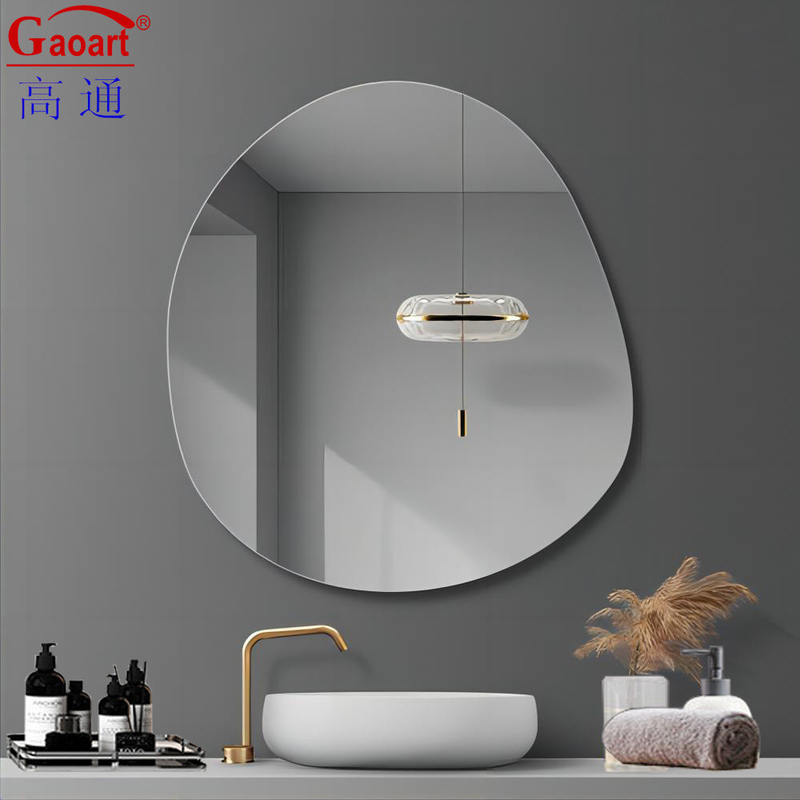 Tamaño personalizado Espejo de vidrio Baño moderno Belleza de oro Maquillaje para el hogar Magia pegatina completa