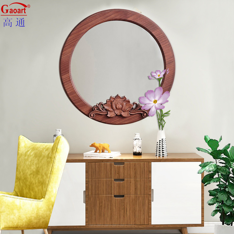 Espejo de marco de madera para sala de estar de estilo de diseño contemporáneo Arco Decoración de pared