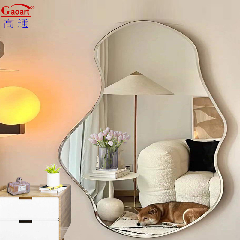 Diseño moderno Decoración del hogar Vidrio Decorativo Espejo de oro para el salón Baño Dormitorio