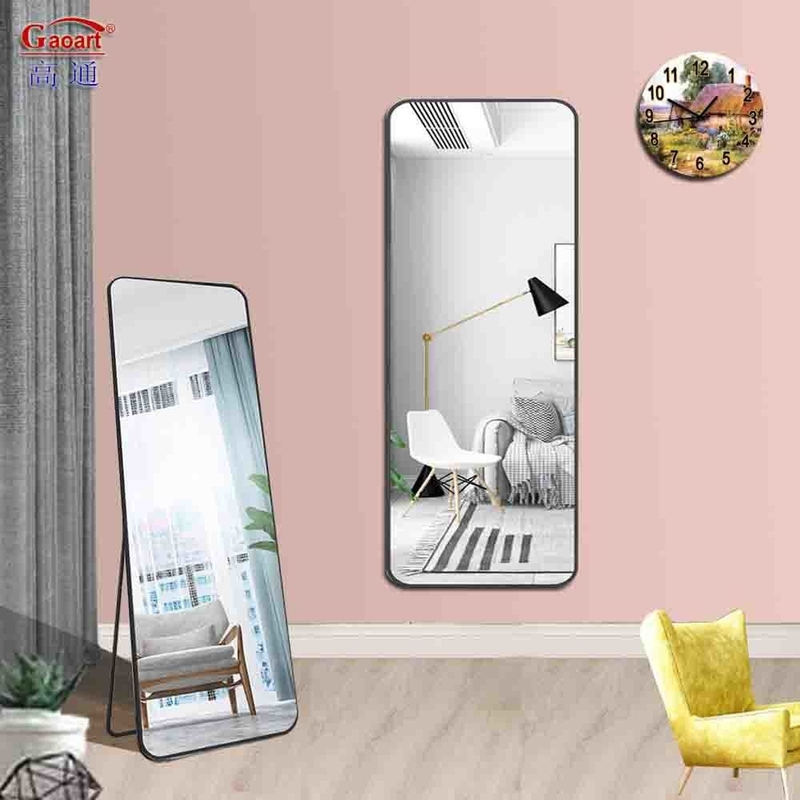Espejo de vidrio de estilo de diseño contemporáneo para la moda de alta longitud de piso largo baño