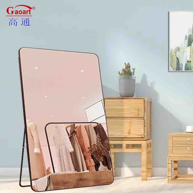 Arte de la pared contemporáneo para la decoración de la pared grande Largo lujoso autocolante de baño espejo