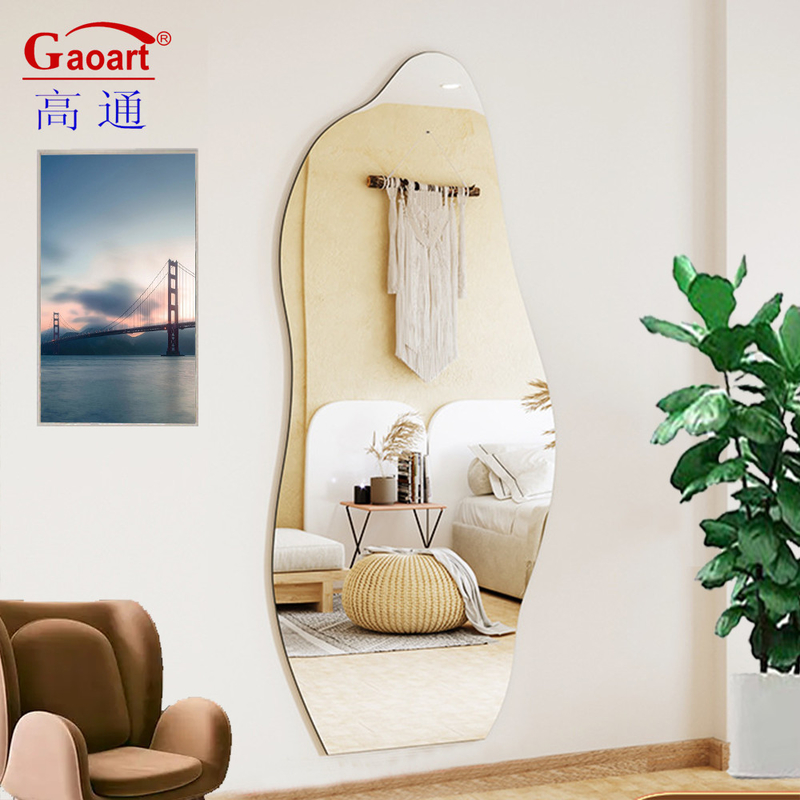 Decoración de dormitorio elegante Espejo de longitud completa con vidrio flotante y borde de bisel