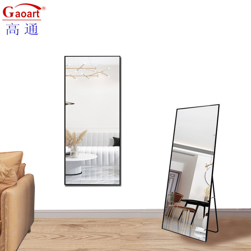 Tamaño personalizado Arte de pared decorado piso de salón de luz para el espejo de baño de longitud completa
