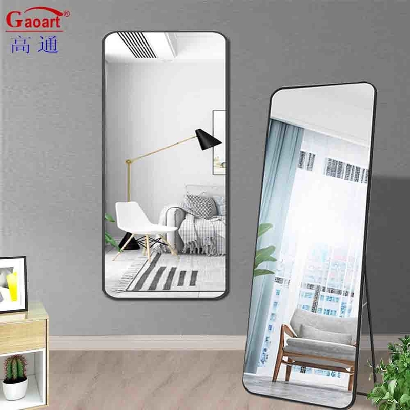 Espejo de longitud completa extra para la moda piso de baile de vidrio sala de baño grande decoración