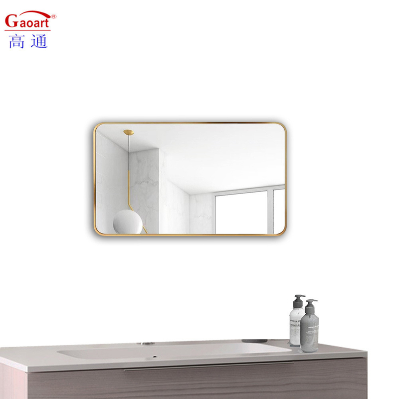 Cuadro de aleación de aluminio moderno y decorativo a medida Espejo de pared blanco colgante de longitud completa