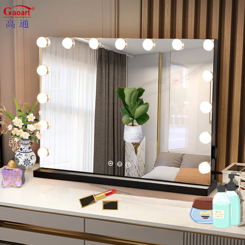 Estilo Morden Cuerpo Completo Maquillaje Chorome Maquillaje Ligero Maquillaje Vanidad Led Decoración Hogar Hollywood Con Espejo de Iluminación