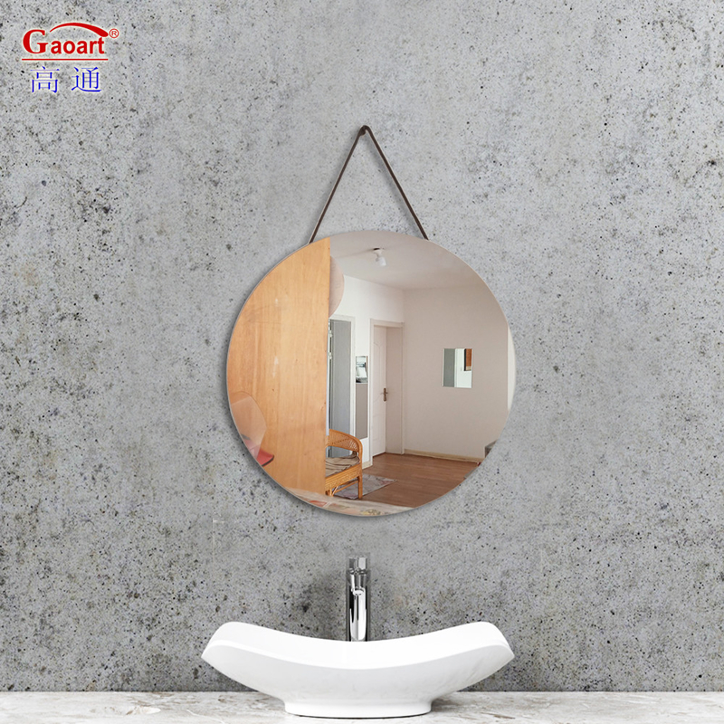 Espejo de pared de forma irregular Diseño moderno para salón de belleza de borde abovedado Vidrio grande