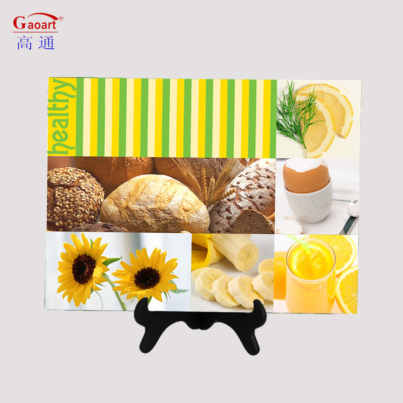 Tabla de corte de bloques cuadrados templados de vidrio redondo de color personalizado para corte de cocina