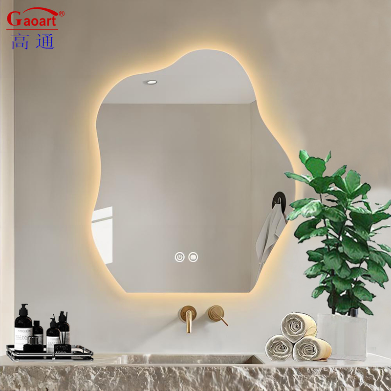 Tamaño personalizado espejo de plata LED de baño luz de pared para decoración de dormitorio sala de estar