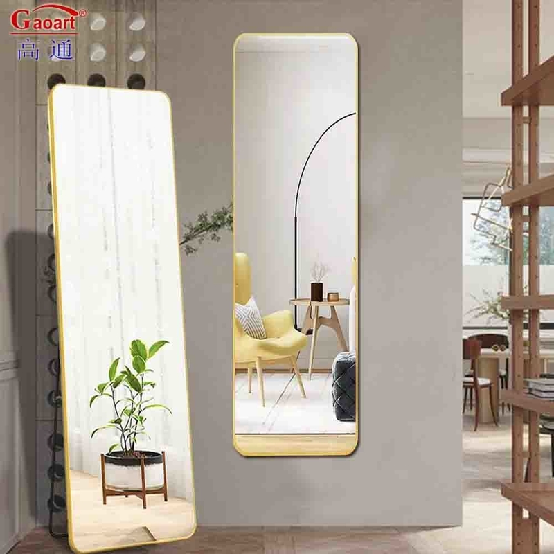 Espejo de piso grande Arte artesanal Decoración de pared Larga longitud de tamaño completo Espejo de moda para el hogar
