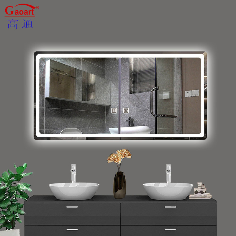 Espejo LED redondo para decoración de baño tamaño personalizado y tecnología inteligente