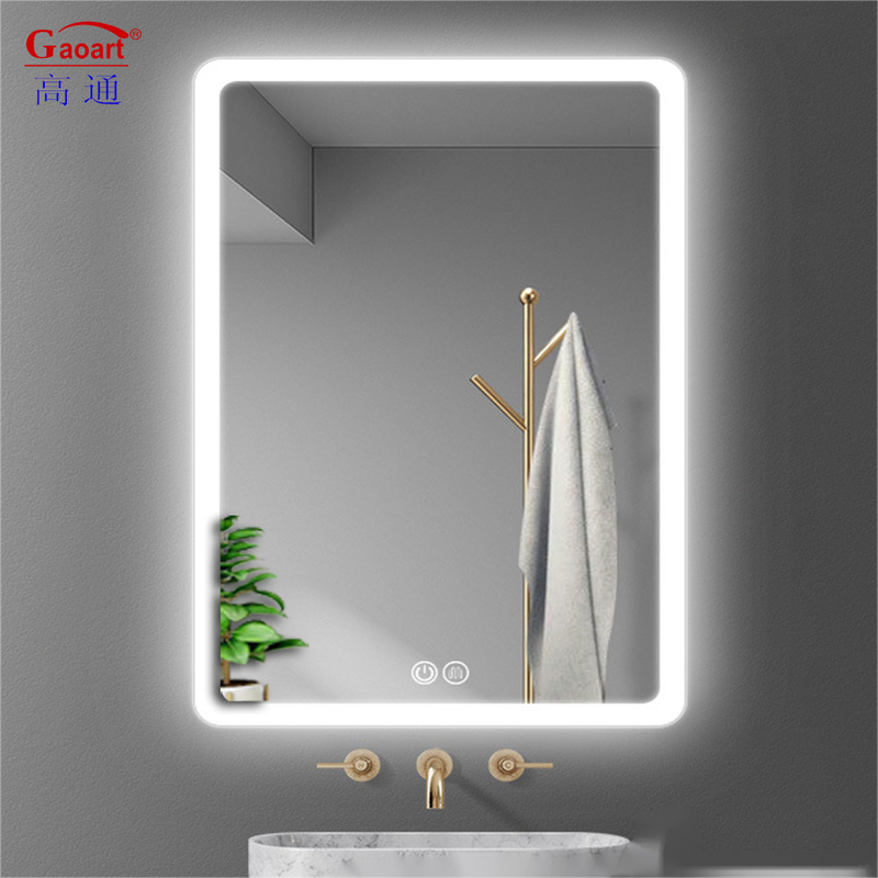 Baño grande moderno Hello Kitty ducha sin niebla pegatina inteligente pared con espejo de luz LED