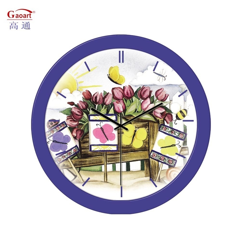 Tipo de pantalla de aguja Grande 12 pulgadas Tamaño personalizado Reloj de pared para decoración de vidrio para el hogar