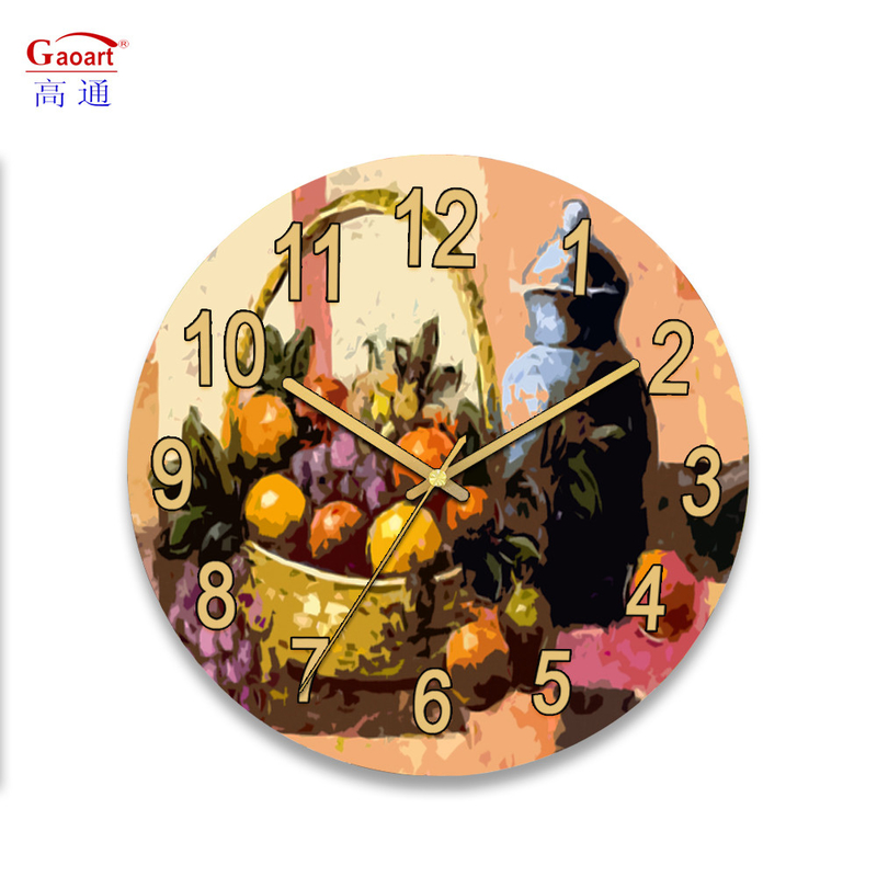 Display de aguja de diseño moderno de vidrio templado Reloj de sala de estar para decoración de paredes