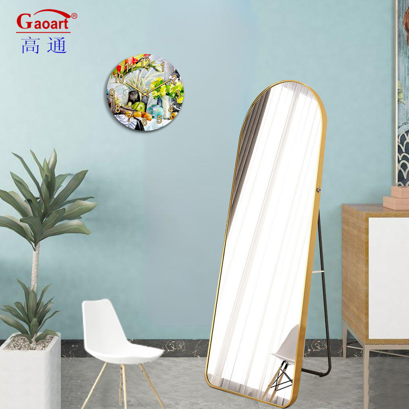 Espejo de marco de aleación de aluminio para decoración de baño y vestimenta de cuerpo completo en estilo moderno