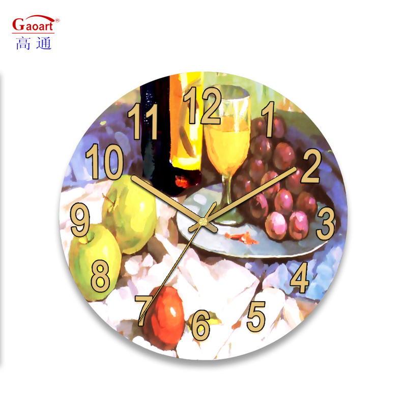 Reloj de cara de vidrio moderno para el salón Mantel Sublimación Cocina Espejo Decoración del hogar