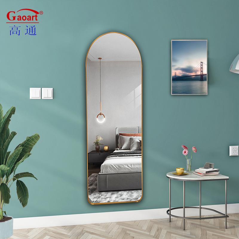 Largo cuerpo Casa vestido pegatina Espejo Standing Stand Decor Salón de baño grande